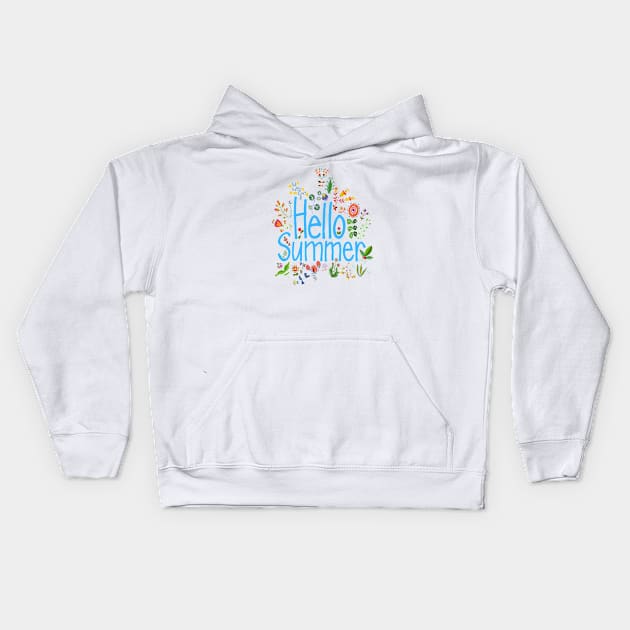 Hello Summer Kids Hoodie by AdrianaStore